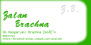 zalan brachna business card